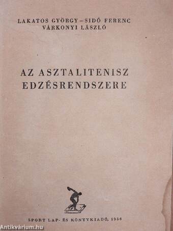 Az asztalitenisz edzésrendszere