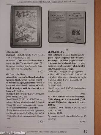 Antiquarium Hungaricum 30. árverés