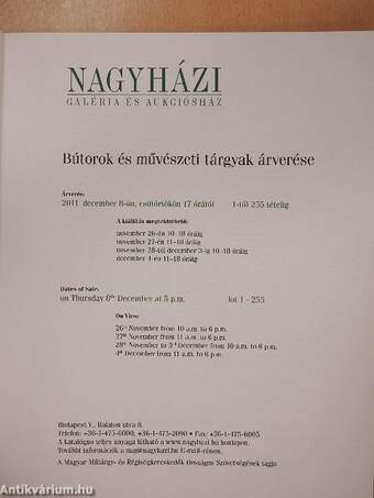 Nagyházi Galéria és Aukciósház 178. aukció