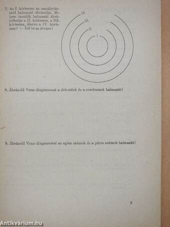 Matematika feladatlapok I.