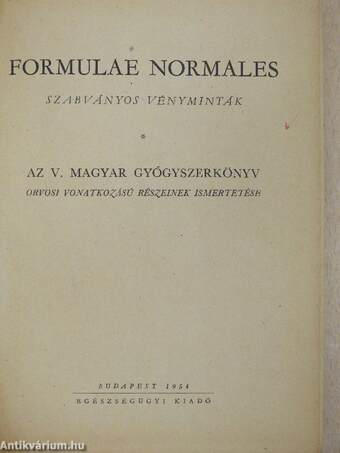 Formulae Normales