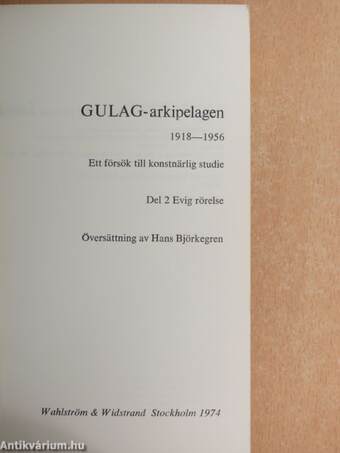 GULAG-arkipelagen 2. (töredék)