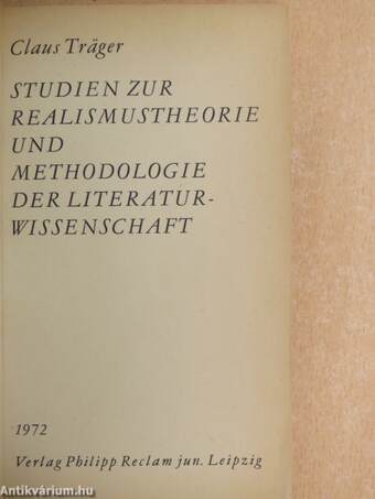 Studien zur Realismustheorie und Methodologie der Literaturwissenschaft