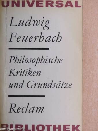 Philosophische Kritiken und Grundsätze