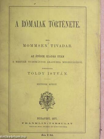 A rómaiak története VII. (töredék)