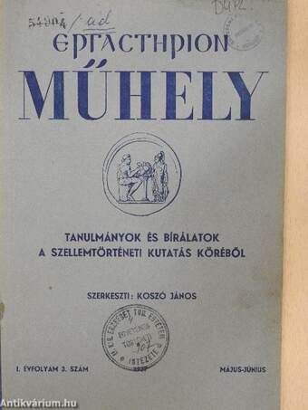 Ergasterion Műhely 1937. május-június