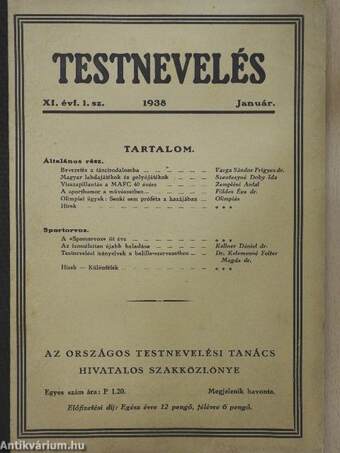 Testnevelés 1938. január