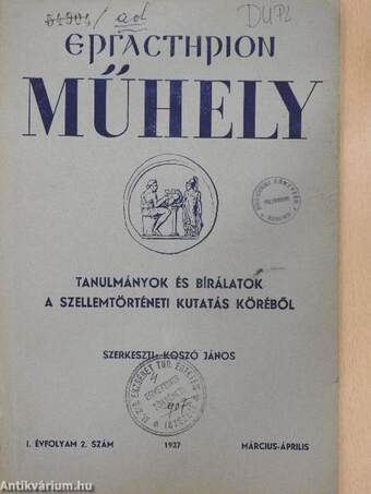 Ergasterion Műhely 1937. március-április