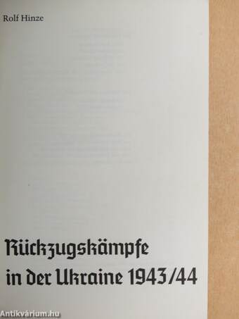 Rückzugskämpfe in der Ukraine 1943/44