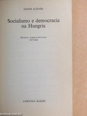 Socialismo e democracia na Hungaria