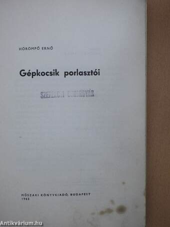 Gépkocsik porlasztói