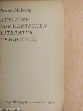 Aufsätze zur deutschen Literaturgeschichte