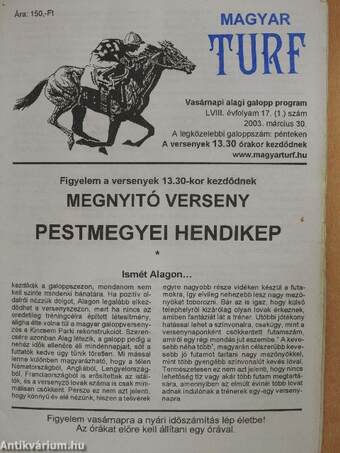 Magyar Turf 2003. (nem teljes évfolyam)