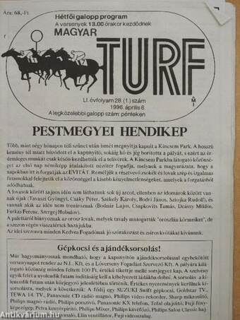 Magyar Turf 1996. + Jubileumi lapszám