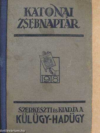 Katonai zsebnaptár 1918