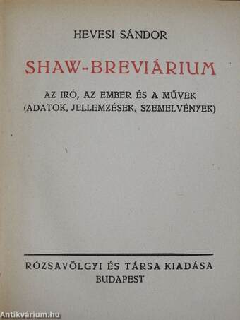 Shaw-breviárium