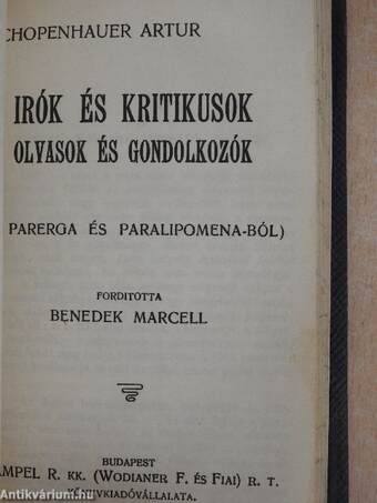 Irói arczképek II./Ügyetlen udvarló/A fiatalok/A tengerfenék titkaiból/A tenger asszonya/Legendák/História egy Árgirus nevü királyfiról és egy tündér szűz leányról/Irók és Kritikusok, olvasok és gondolkozók/Szegény ember dolga...