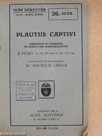 Plautus captivi