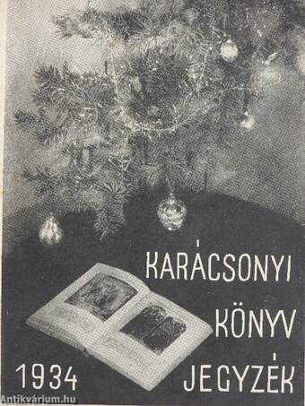 Karácsonyi Könyvjegyzék 1934