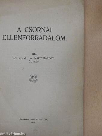 A csornai ellenforradalom