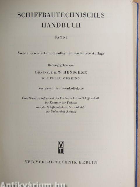 Schiffbautechnisches Handbuch 3.