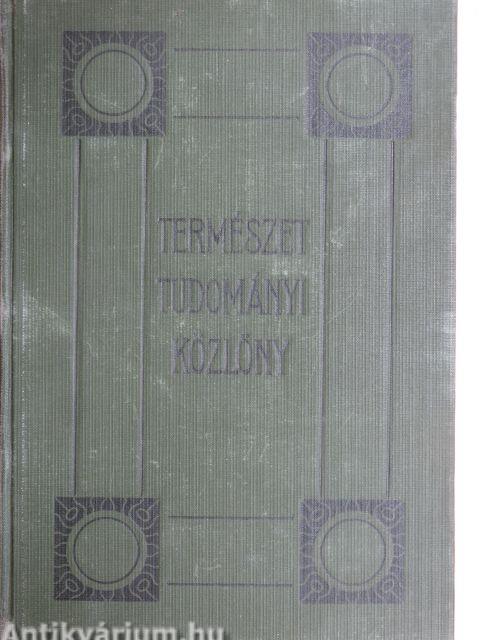 Természettudományi Közlöny 1932. január-december/Pótfüzetek a Természettudományi Közlönyhöz 1932. január-december