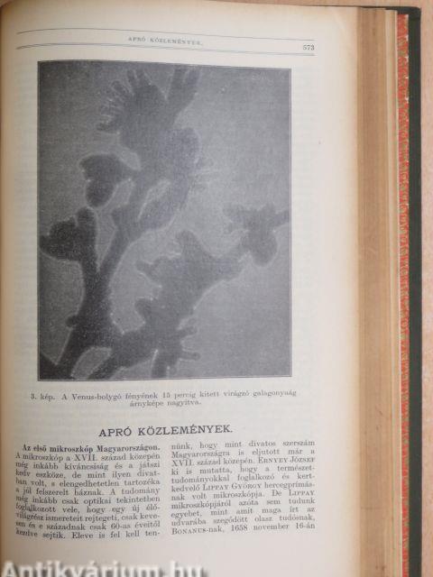 Természettudományi Közlöny 1932. január-december/Pótfüzetek a Természettudományi Közlönyhöz 1932. január-december