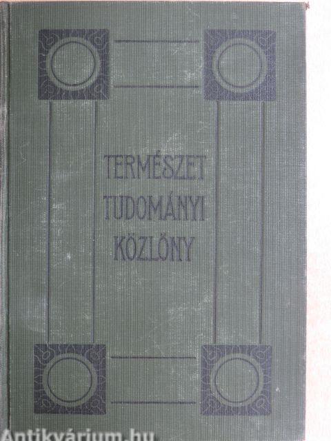 Természettudományi Közlöny 1930. január-december/Pótfüzetek a Természettudományi Közlönyhöz 1930. január-december