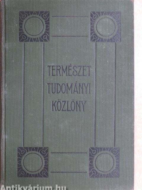 Természettudományi Közlöny 1933. január-december/Pótfüzetek a Természettudományi Közlönyhöz 1933. január-december