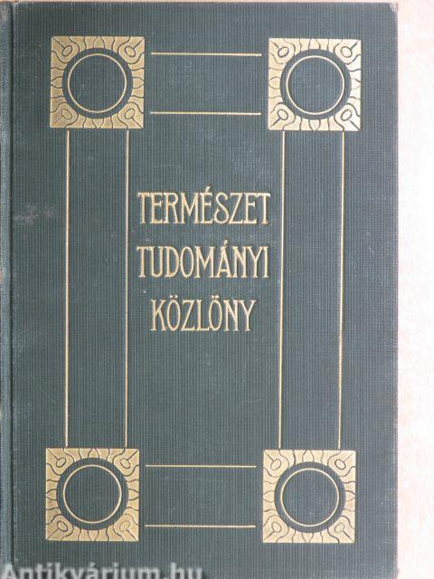 Természettudományi Közlöny 1938. január-december/Pótfüzetek a Természettudományi Közlönyhöz 1938. január-december