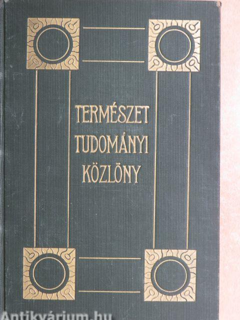 Természettudományi Közlöny 1937. január-december/Pótfüzetek a Természettudományi Közlönyhöz 1937. január-december