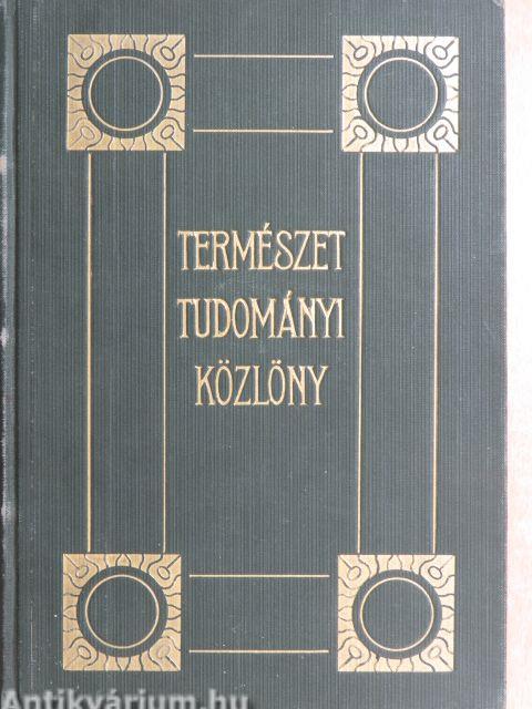 Természettudományi Közlöny 1935. január-december/Pótfüzetek a Természettudományi Közlönyhöz 1935. január-december