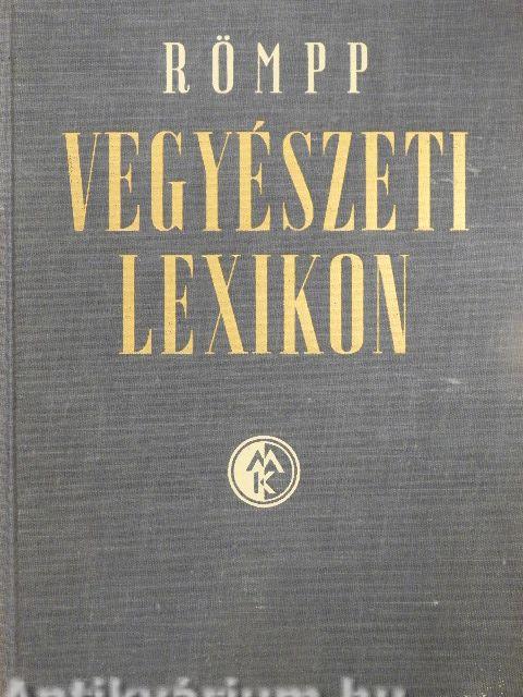 Römpp Vegyészeti Lexikon 1-3.