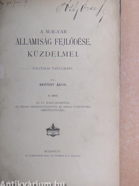 A magyar államiság fejlődése, küzdelmei II./I-II.