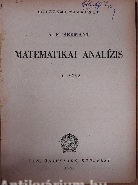 Matematikai analízis II.