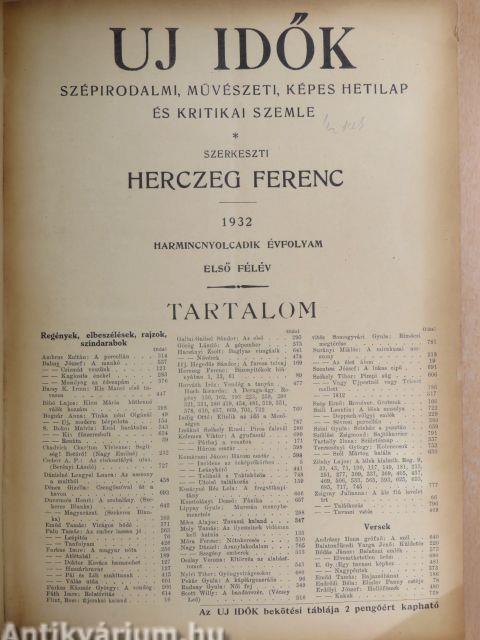 Uj Idők 1932. január-december I-II.