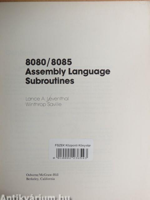 8080/8085 Assembly Language Subroutines