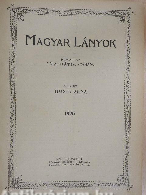 Magyar Lányok 1925. január-december