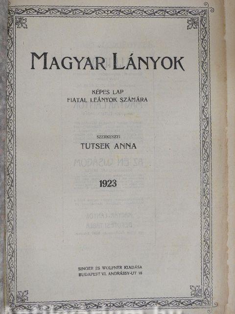 Magyar Lányok 1923. január-december