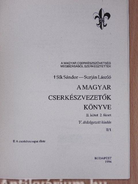 Magyar cserkészvezetők könyve II/2.