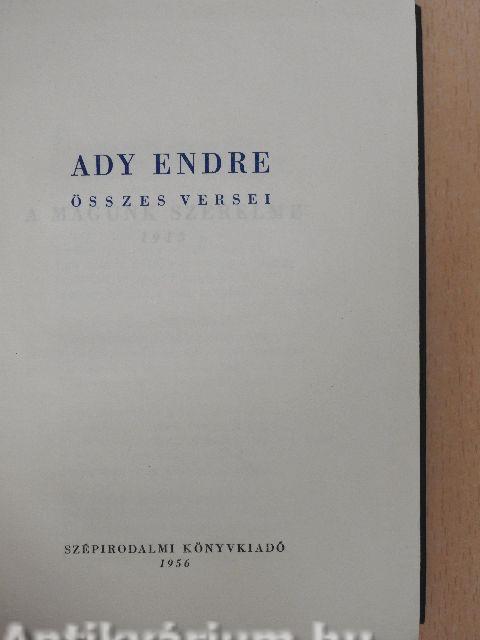 Ady Endre összes versei II. (töredék)