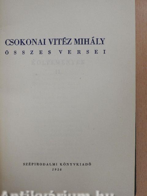 Csokonai Vitéz Mihály összes versei II. (töredék)