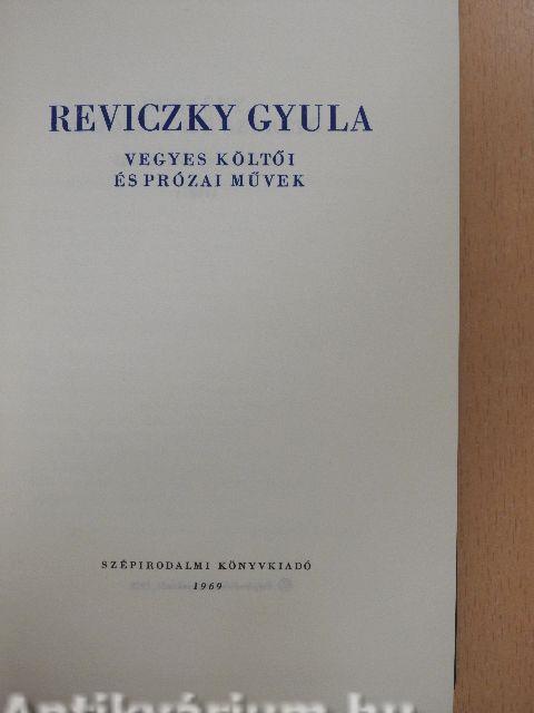 Reviczky Gyula művei II. (töredék)