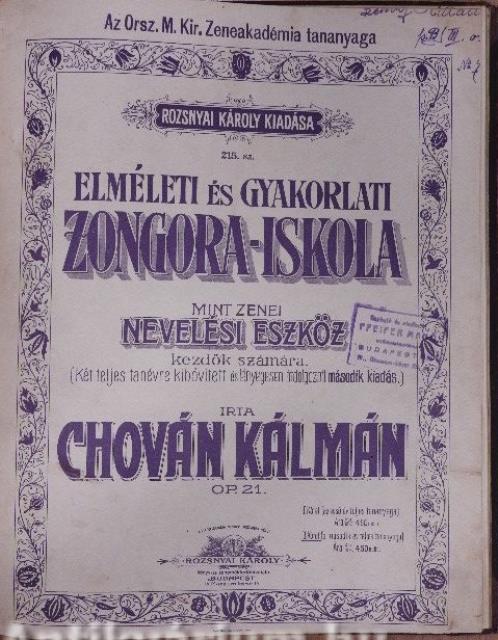 Elméleti és gyakorlati zongora-iskola I-II.