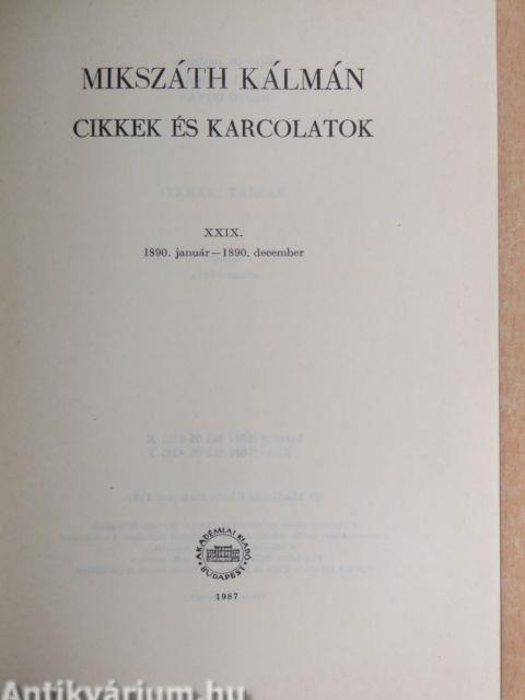 Cikkek és karcolatok XXIX.