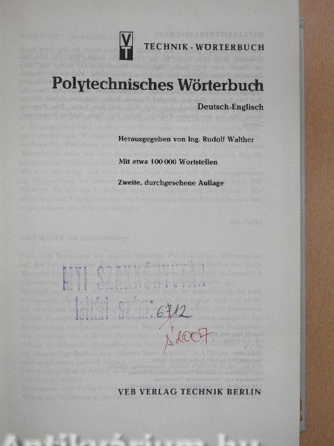 Polytechnisches Wörterbuch