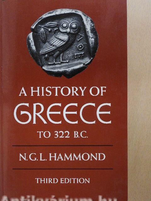 A History of Greece to 322 B. C.