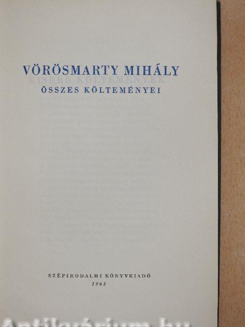 Vörösmarty Mihály összes költeményei I-II.