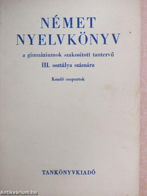 Német nyelvkönyv III.