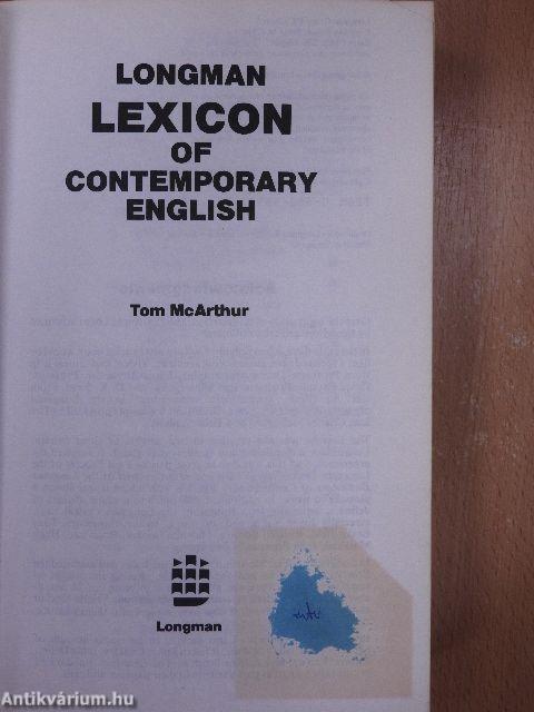 Longman Lexicon of Contemporary English